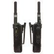 Přenosná radiostanice Motorola MOTOTRBO™ DP2600e VHF model MDH02JDH9VA1AN s krácenou anténou, boční pohledy