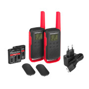 Motorola TALKABOUT T62 PMR446, Red Twin Pack WE - vysílačky pro hobby použití - obsah setu
