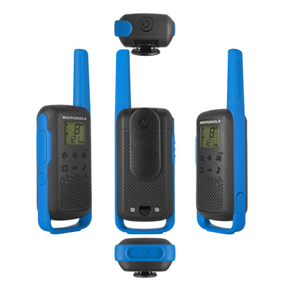 Motorola TALKABOUT T62 PMR446, Blue Twin Pack WE - pohledy na vysílačku ze všech stran