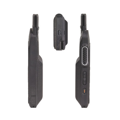 Motorola MOTOTRBO™ SL4010e - přenosná digitální DMR radiostanice model MDH81QCN9TA2AN - pohledy z boku a horní strany