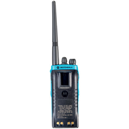 Motorola GP340 ATEX Blue VHF MDH25KCC4AN3BEA radiostanice pro výbušná prostředí - ze zadu