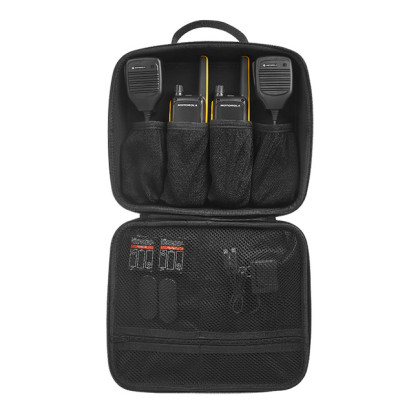 Motorola TALKABOUT T82 Extreme RSM PMR446, Twin Pack - uložení vysílaček a příslušenství v dodávaném kufříku