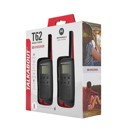 Motorola TALKABOUT T62 PMR446, Red Twin Pack WE - vysílačky se dodávají balené v krabici