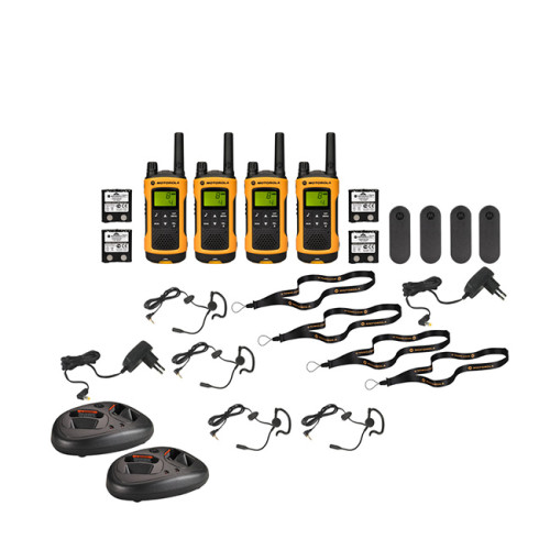 Motorola TLKR T80 Extreme Quad Travel Pack - obsah balení 4 ks vysílaček