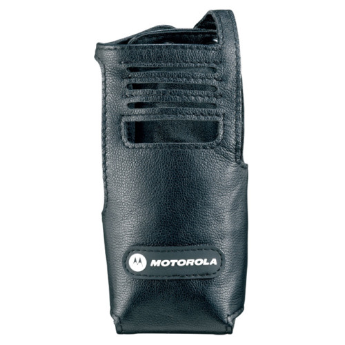 PMLN5027 Pouzdro z jemné kůže pro radiostanice Motorola DP340x - čelní pohled