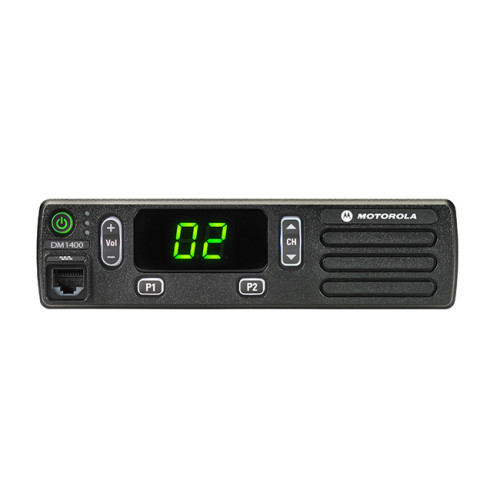 Motorola MOTOTRBO™ DM1400 UHF analog - mobilní radiostanice - čelní pohled