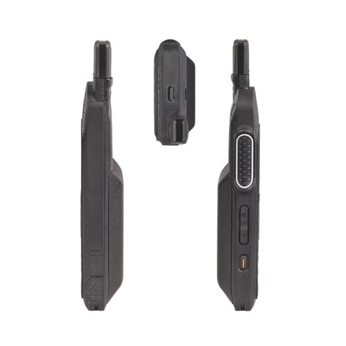 Motorola MOTOTRBO™ SL4010e - přenosná digitální DMR radiostanice model MDH81QCN9TA2AN - pohledy z boku a horní strany