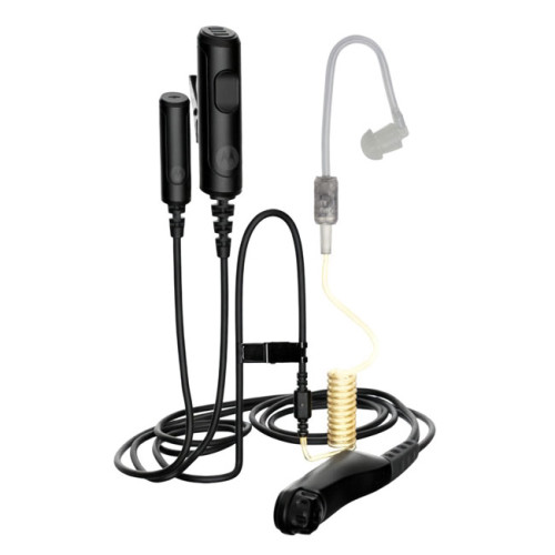 PMLN8343 Sluchátko do ucha na zvukovodu, samostatný mikrofon a PTT, IMPRES™ pro radiostanice Motorola R7