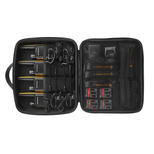 Obsah kufříku Motorola TALKABOUT T82 Extreme PMR446, Quad Pack