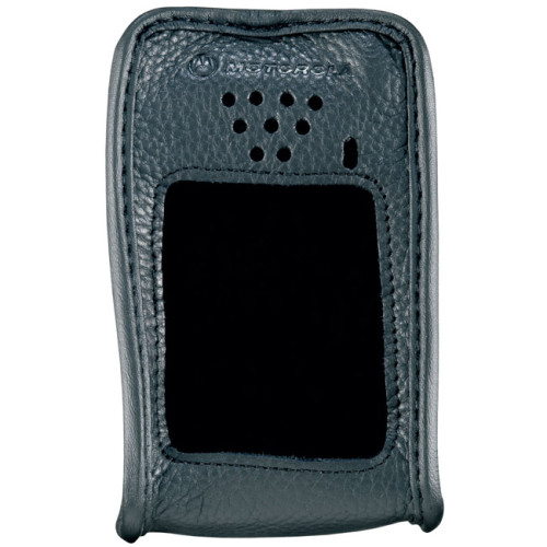 PMLN4521 Pouzdro z jemné kůže pro radiostanice Motorola GP388, GP366-R, GP688 - čelní pohled